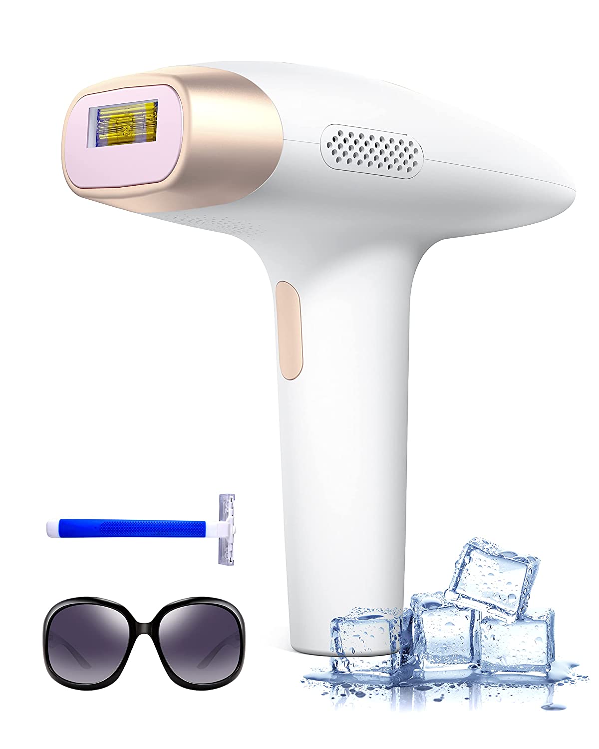 IPL Hair Removal for Permanent,999,999 Flashes Painless Laser Hair Remover with Ice Cooling Care Function and 9 Energy Levels, Hair Removal Device for Men,Women