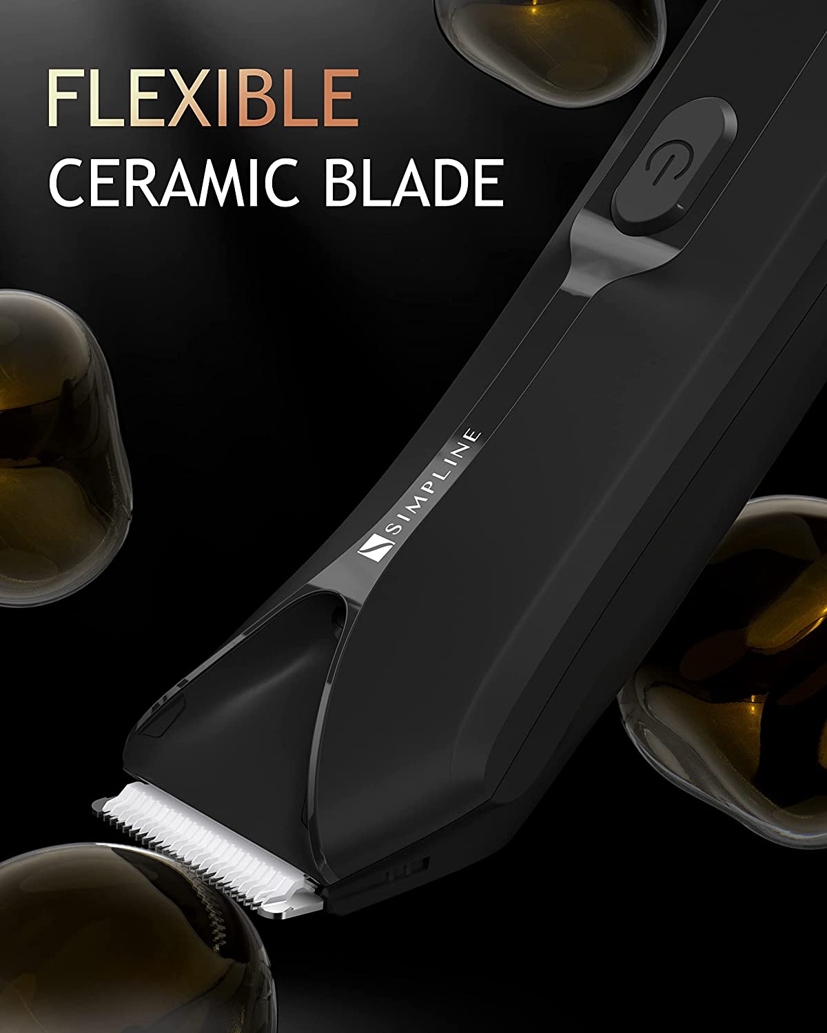Body Hair Trimmer for Men, Pubic Hair Trimmer with Led Light, Waterproof Ball Trimmer for Men Body Groomer, Electric Groin Hair Trimmer Body Shaver for Men with 3 Replaceable Guard Comb,Charging Dock