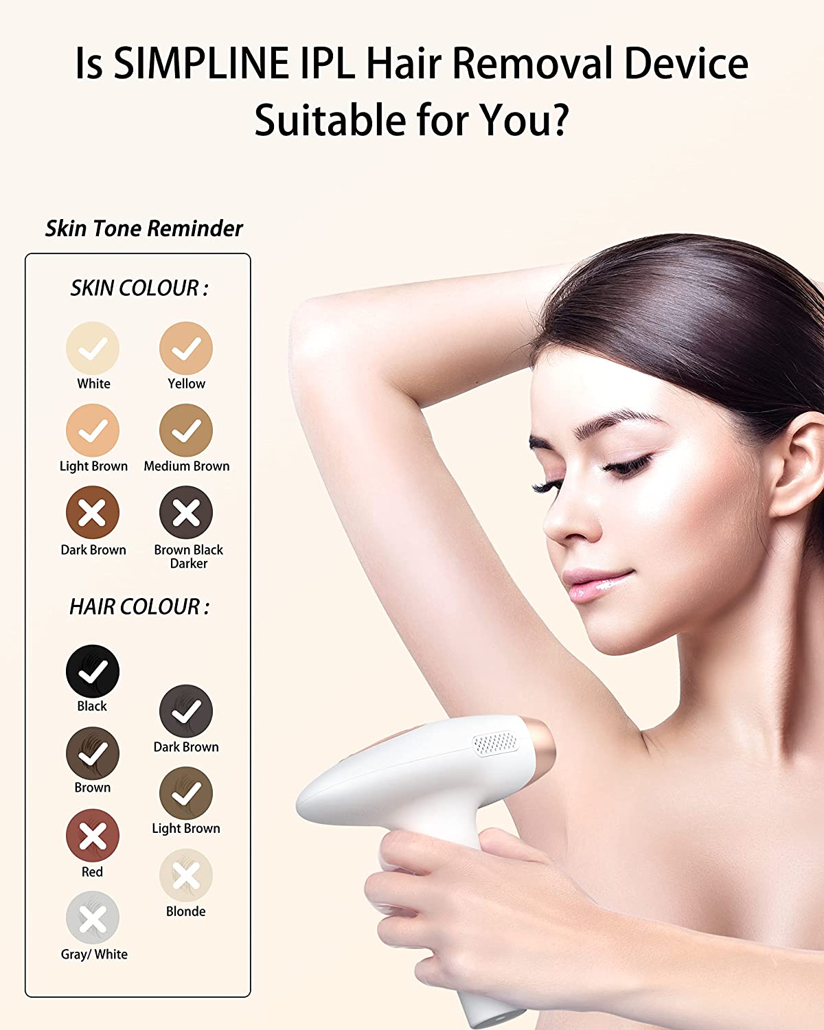 IPL Hair Removal for Permanent,999,999 Flashes Painless Laser Hair Remover with Ice Cooling Care Function and 9 Energy Levels, Hair Removal Device for Men,Women