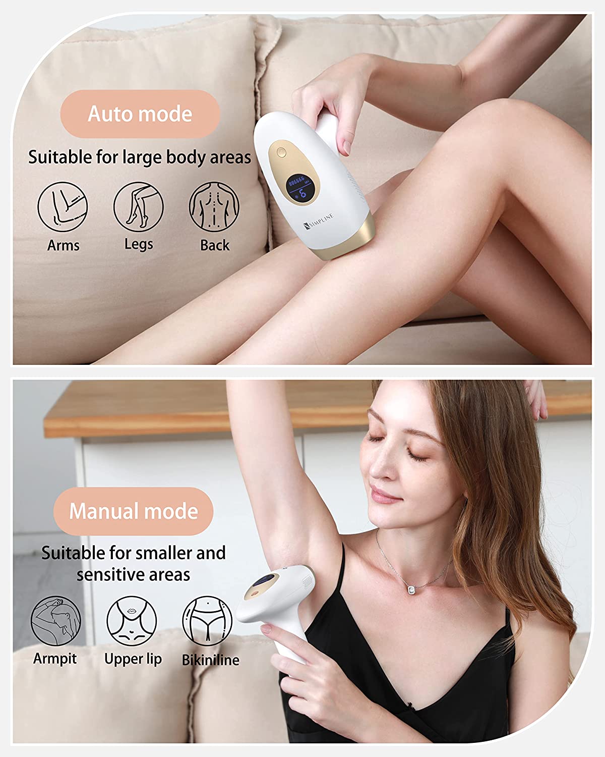 IPL Hair Removal for Permanent,999,999 Flashes Painless Laser Hair Remover with Ice Cooling Care Function and 9 Energy Levels, Hair Removal Device for Men,Women