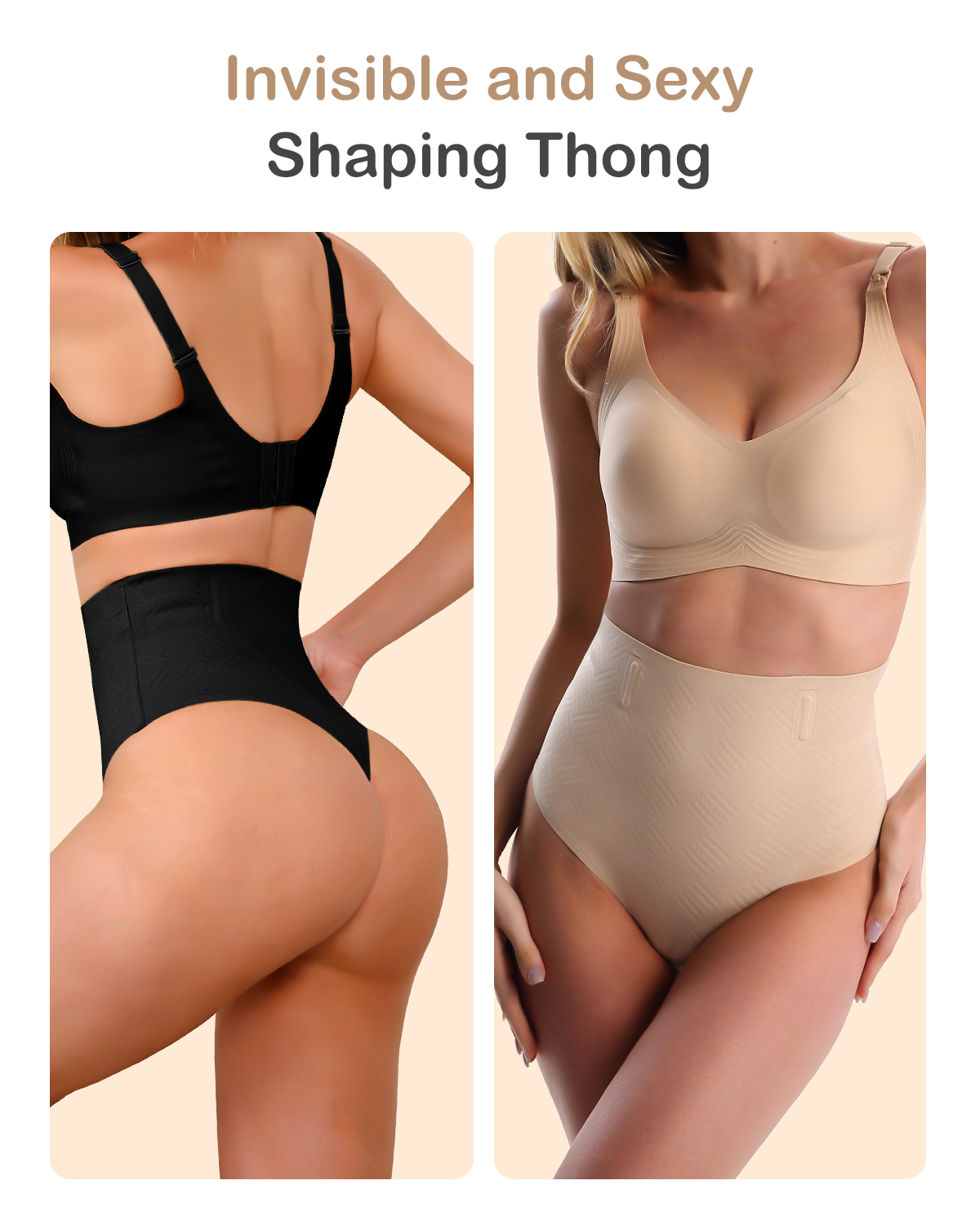 SIMPLINE Tummy Control Thong Shapewear for Women